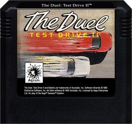 Cartridge artwork for Duel - Test Drive 2, The on the Sega Genesis.