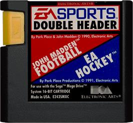 Cartridge artwork for EA Sports Double Header on the Sega Genesis.