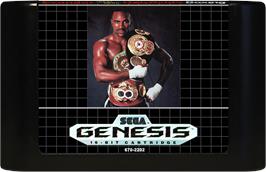 Cartridge artwork for Evander Holyfield Boxing on the Sega Genesis.