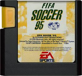Cartridge artwork for FIFA 95 on the Sega Genesis.