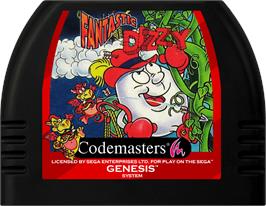 Cartridge artwork for Fantastic Dizzy on the Sega Genesis.