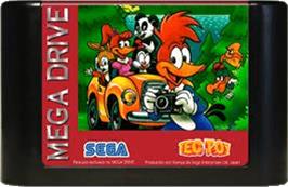 Cartridge artwork for Ferias Frustradas Do Pica-pau on the Sega Genesis.