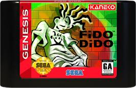 Cartridge artwork for Fido Dido on the Sega Genesis.