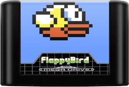 Cartridge artwork for Flappy Bird on the Sega Genesis.