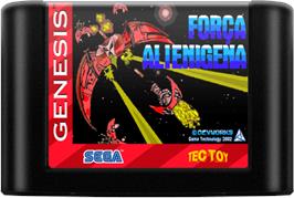 Cartridge artwork for Forca Alienigena on the Sega Genesis.