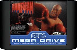 Cartridge artwork for Foreman for Real on the Sega Genesis.