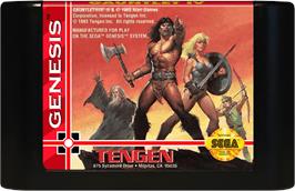 Cartridge artwork for Gauntlet on the Sega Genesis.