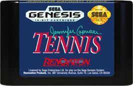 Cartridge artwork for Grandslam - The Tennis Tournament '92 on the Sega Genesis.