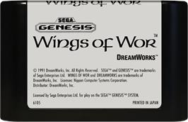 Cartridge artwork for Gynoug on the Sega Genesis.