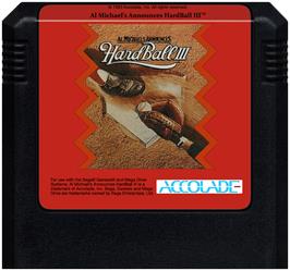 Cartridge artwork for HardBall 3 on the Sega Genesis.