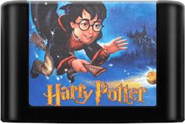 Cartridge artwork for Harry Potter on the Sega Genesis.