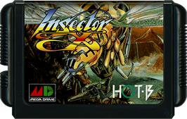 Cartridge artwork for Insector-X on the Sega Genesis.