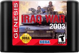 Cartridge artwork for Iraq War 2003 on the Sega Genesis.