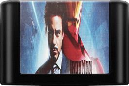 Cartridge artwork for Iron Man on the Sega Genesis.