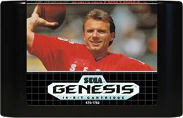 Cartridge artwork for Joe Montana 2 Sports Talk Football on the Sega Genesis.