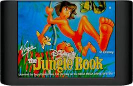 Cartridge artwork for Jungle Book, The on the Sega Genesis.