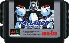 Cartridge artwork for Kidou Keisatsu Patlabor - 98-shiki Kidou Seyo! on the Sega Genesis.
