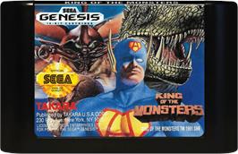 Cartridge artwork for King Of The Monsters on the Sega Genesis.