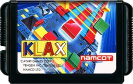Cartridge artwork for Klax on the Sega Genesis.