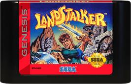 Cartridge artwork for Landstalker - Koutei No Zaihou on the Sega Genesis.