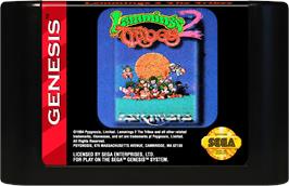 Cartridge artwork for Lemmings 2 - The Tribes on the Sega Genesis.