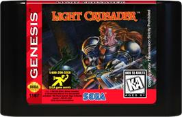 Cartridge artwork for Light Crusader on the Sega Genesis.