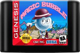 Cartridge artwork for Magic Bubble on the Sega Genesis.