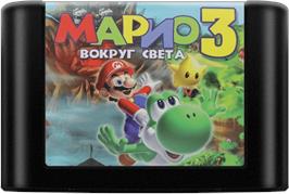 Cartridge artwork for Mario 3 on the Sega Genesis.