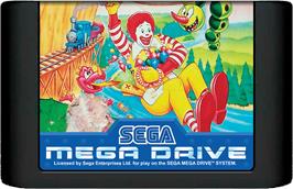Cartridge artwork for McDonald's Treasure Land Adventure on the Sega Genesis.