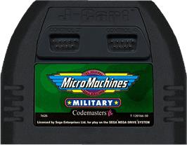 Cartridge artwork for Micro Machines - Military on the Sega Genesis.