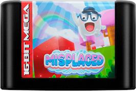 Cartridge artwork for Misplaced on the Sega Genesis.