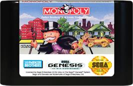 Cartridge artwork for Monopoly on the Sega Genesis.