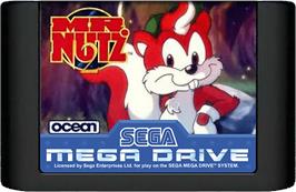 Cartridge artwork for Mr. Nutz 2 on the Sega Genesis.