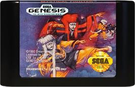 Cartridge artwork for Mystical Fighter on the Sega Genesis.