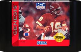 Cartridge artwork for NFL Football '94 Starring Joe Montana on the Sega Genesis.