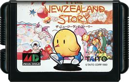 Cartridge artwork for Newzealand Story, The on the Sega Genesis.