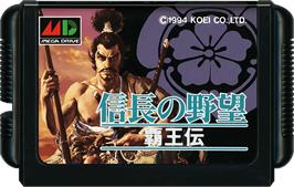 Cartridge artwork for Nobunaga No Yabou - Haouden on the Sega Genesis.