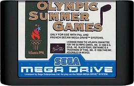 Cartridge artwork for Olympic Summer Games on the Sega Genesis.