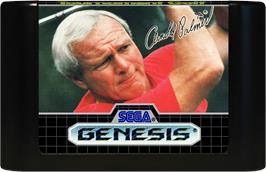Cartridge artwork for Ozaki Naomichi No Super Masters on the Sega Genesis.