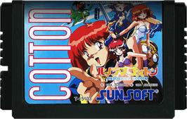 Cartridge artwork for Panorama Cotton on the Sega Genesis.
