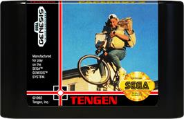 Cartridge artwork for Paperboy 2 on the Sega Genesis.