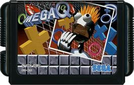 Cartridge artwork for Party Quiz Mega Q on the Sega Genesis.