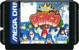 Cartridge artwork for Pengo on the Sega Genesis.