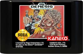 Cartridge artwork for Power Athlete on the Sega Genesis.