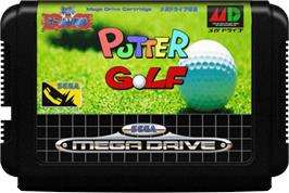 Cartridge artwork for Putter Golf on the Sega Genesis.