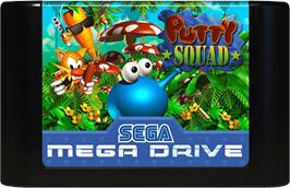 Cartridge artwork for Putty Squad on the Sega Genesis.