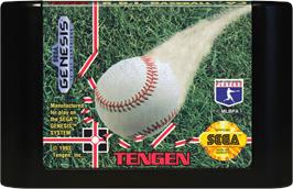 Cartridge artwork for R.B.I. Baseball '93 on the Sega Genesis.