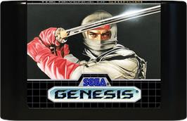 Cartridge artwork for Revenge Of Shinobi, The on the Sega Genesis.