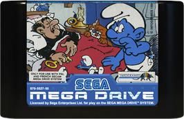 Cartridge artwork for Schtroumpfs, Les on the Sega Genesis.