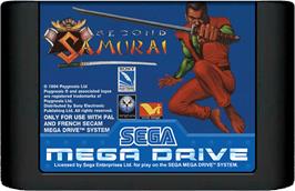 Cartridge artwork for Second Samurai on the Sega Genesis.